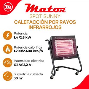 Imágen spot sunny calefacción rayos infrarrojos