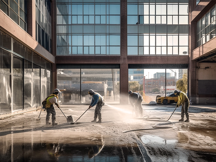 Maquinaria y equipo de climatización y limpieza para construcción