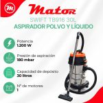 Aspirador swift infografías 30L
