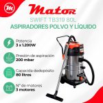 Aspirador swift infografías 80l